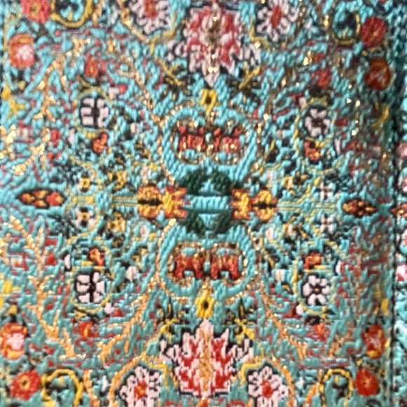 Sparkly blue and gold wallet. Measures approximately 6 x 4”. New without tags. - Picture 4 of 8